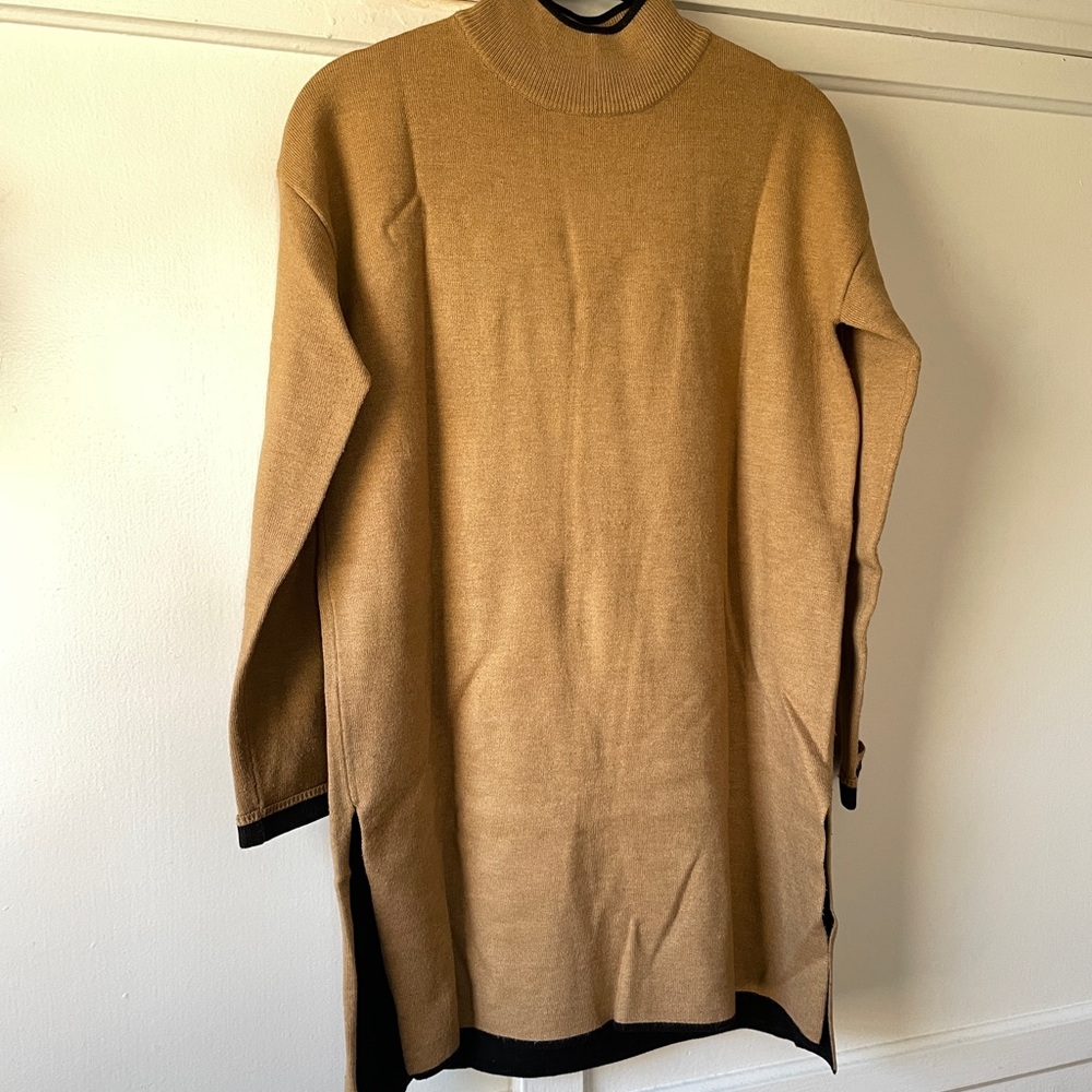 Topshop Mock Turtleneck Tunic Sweater